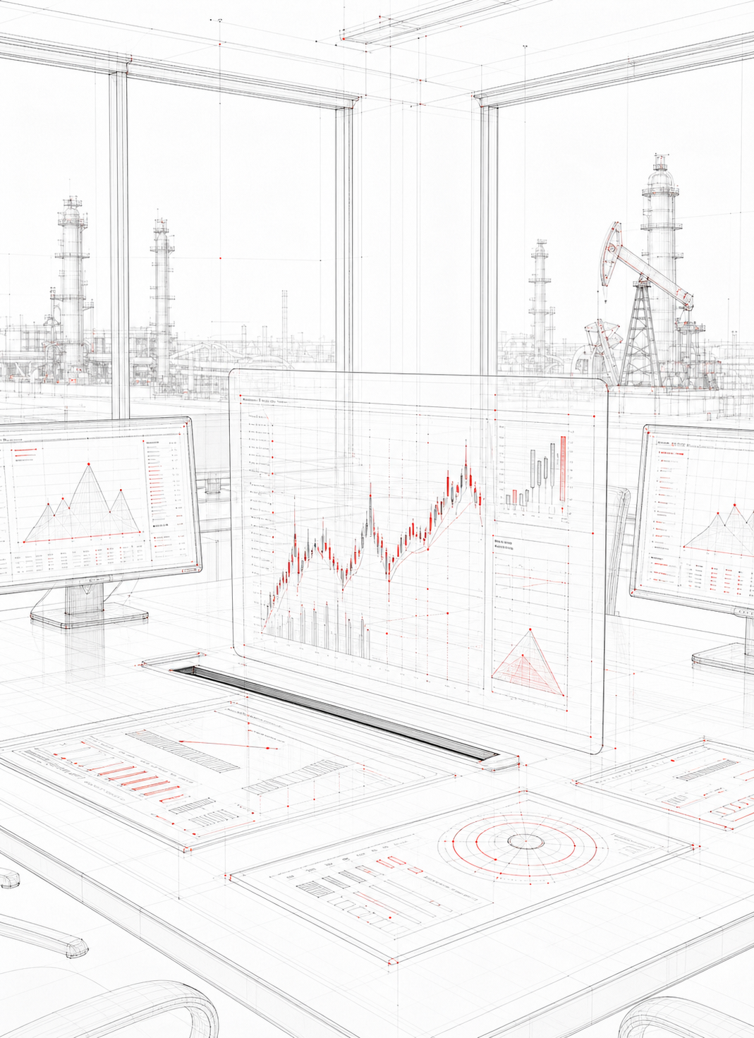 Illustration of business strategy and financial analysis